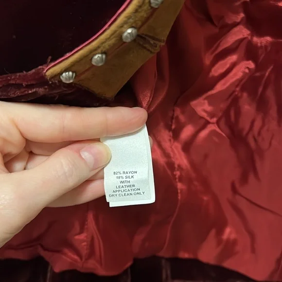 Vintage Double D Ranch Crushed Red Velvet Western Blazer. Women’s Size Small - Picture 8 of 8